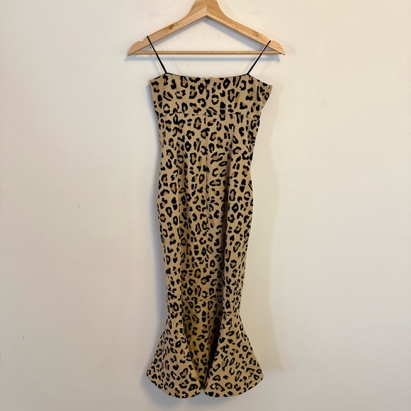 NWT Cinq A Sept Luna Leopard Print Hourglass Dress Size 2 - Picture 5 of 7